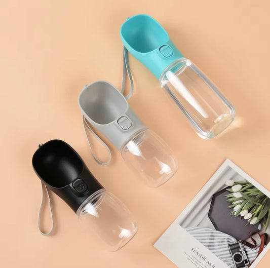 Portable Dog Water Bottle with Fold-Out Bowl
