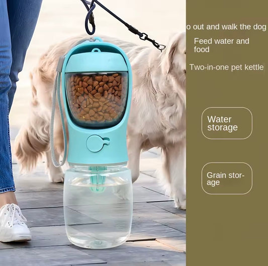 2-in-1 Portable Dog Water & Food Combo Bottle