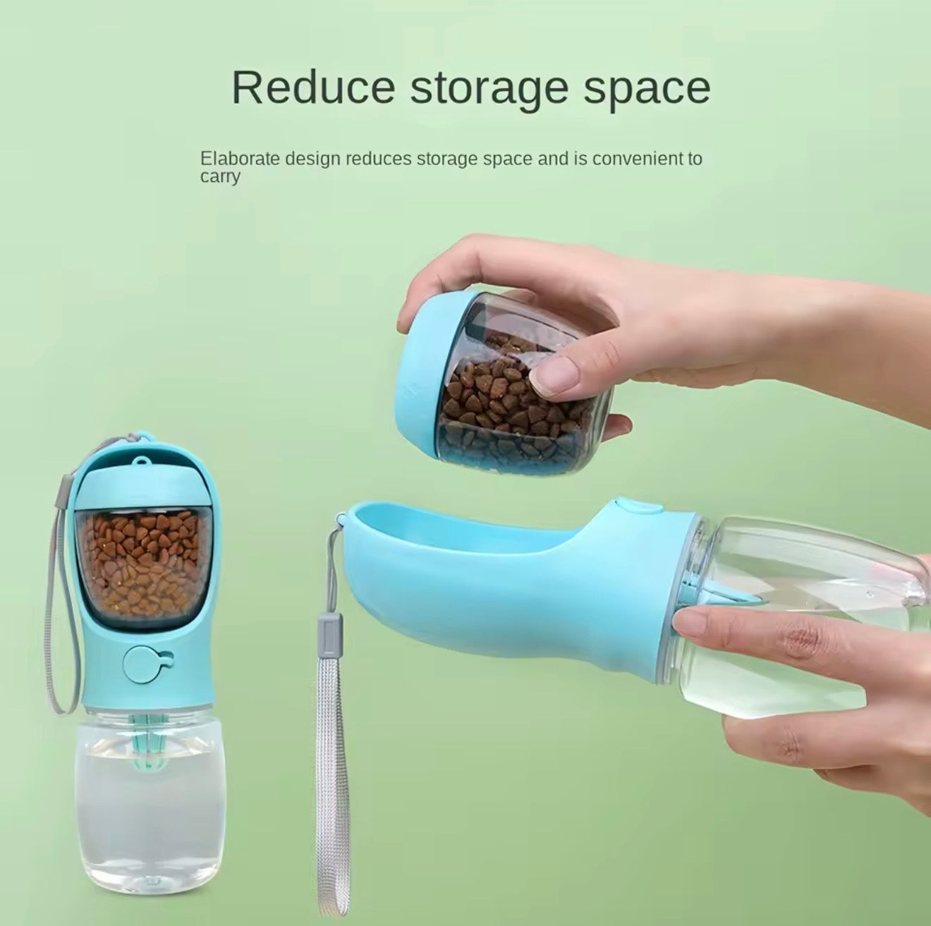 2-in-1 Portable Dog Water & Food Combo Bottle