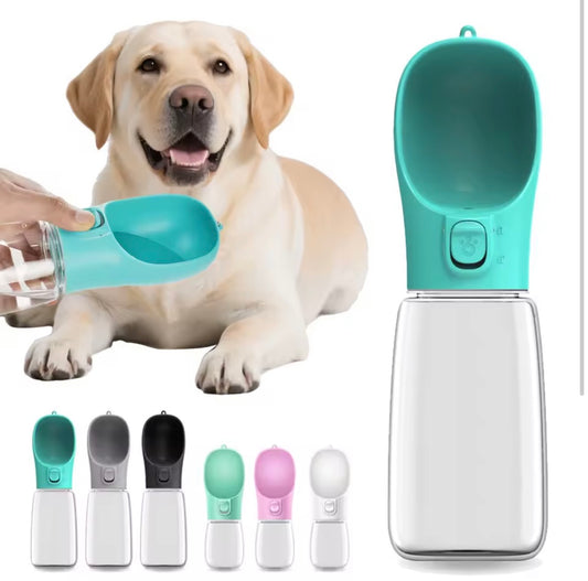 Portable Dog Water Bottle with Fold-Out Bowl